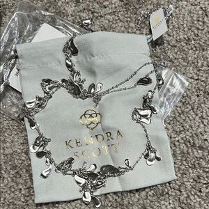 Kendra Scott Silver Petal long Necklace Bella $160